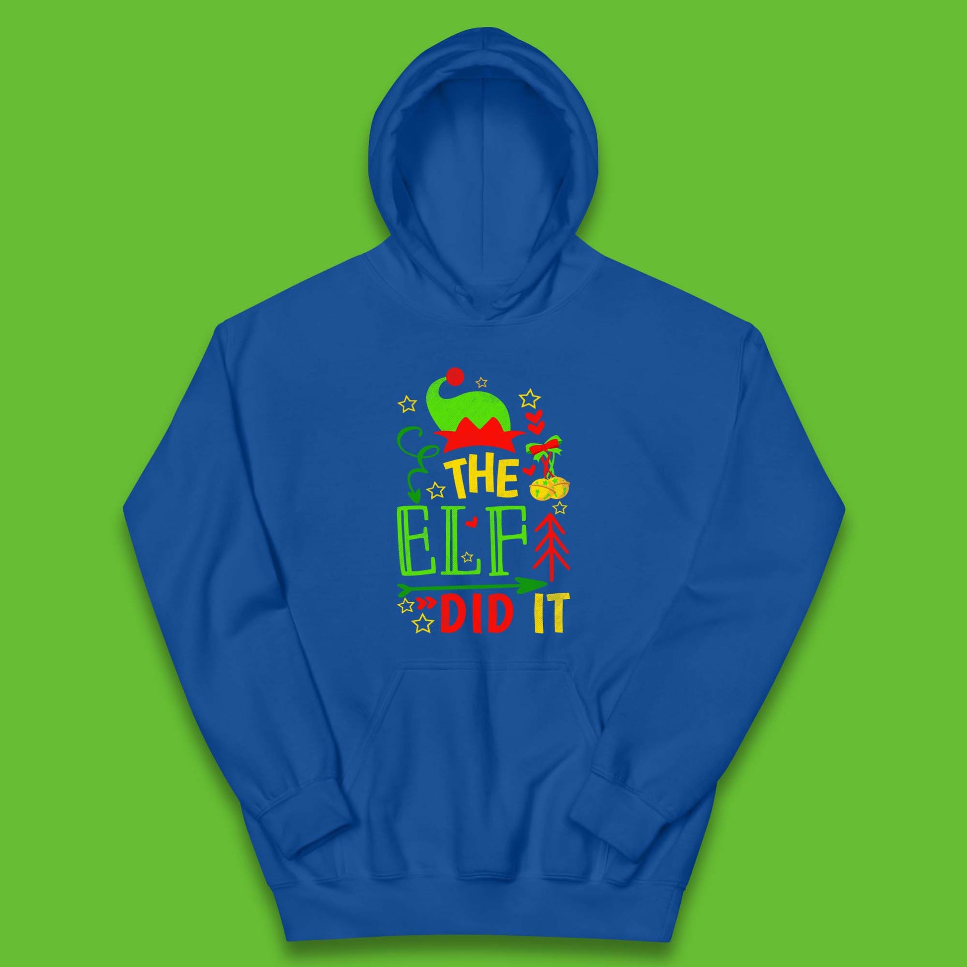 christmas the elf did it funny hoodie