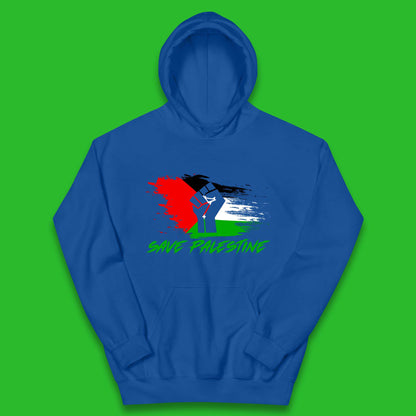 Save Palestine Freedom Protest Fist Palestine Flag Stand With Palestine Support Palestine Kids Hoodie