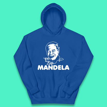 Mandela Portrait Art Black Lives Matter Nelson Mandela International Day Kids Hoodie