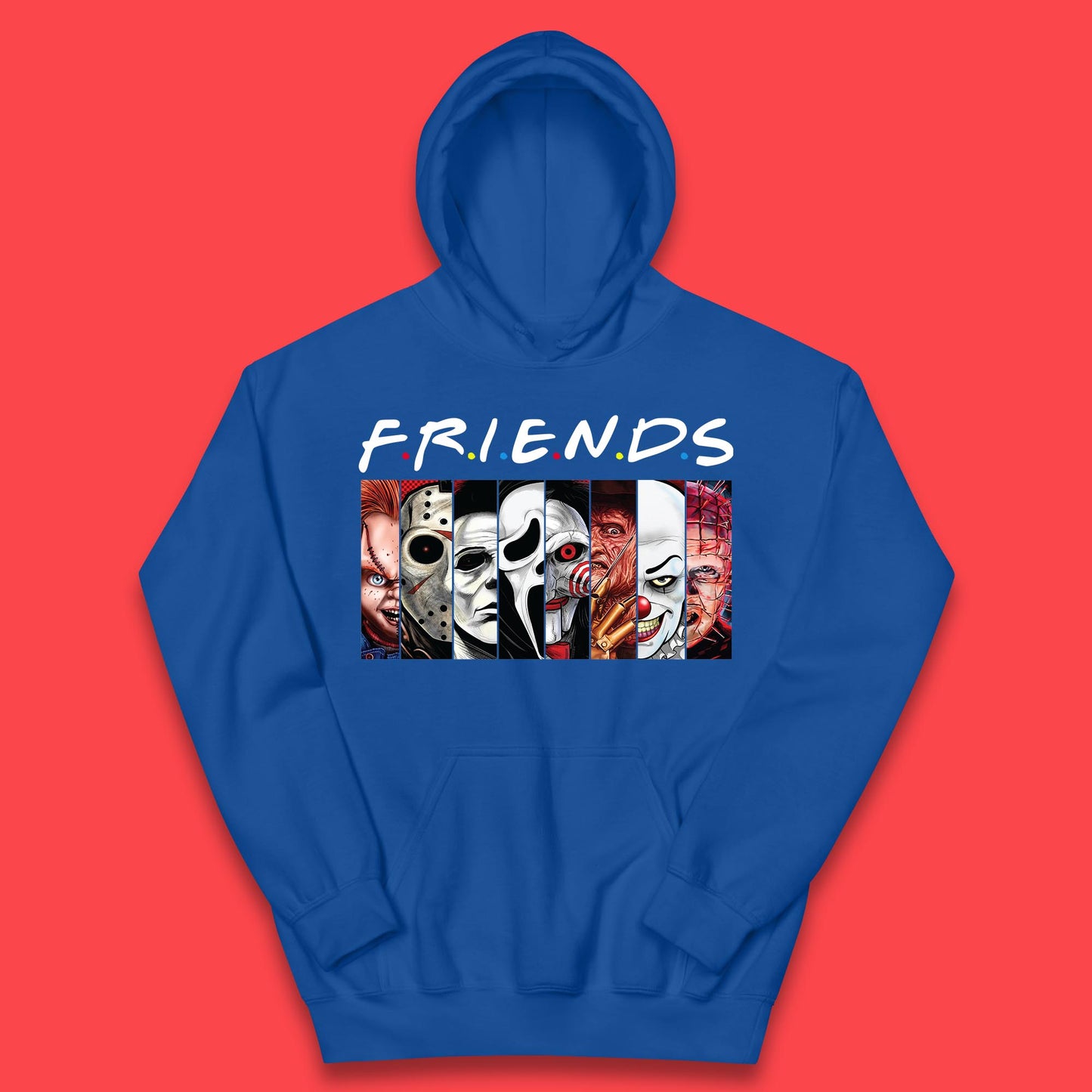 Halloween Friends Horror Movie Characters Killers Scary Friends Kids Hoodie