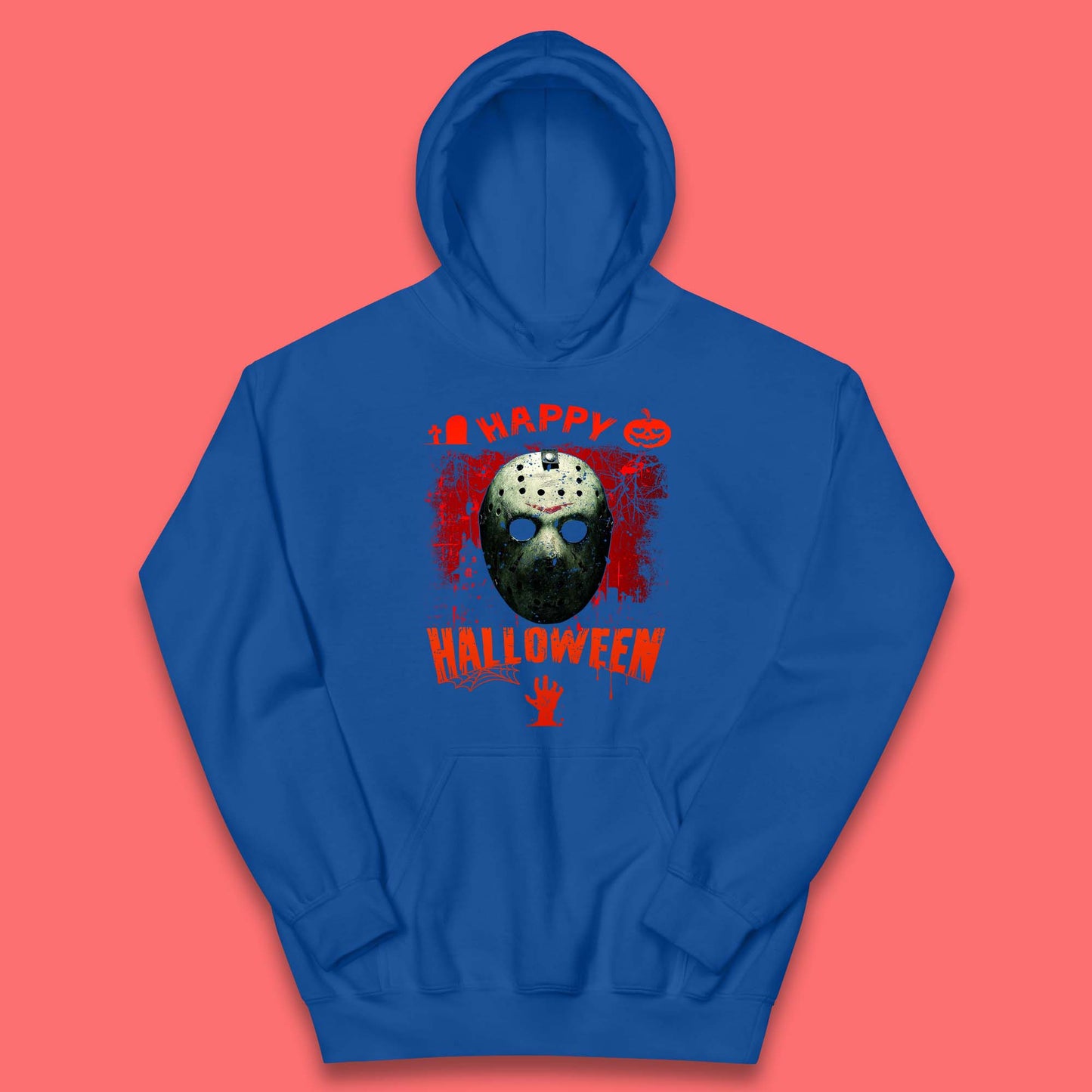 Happy Halloween Jason Voorhees Face Mask Halloween Friday The 13th Horror Movie Kids Hoodie