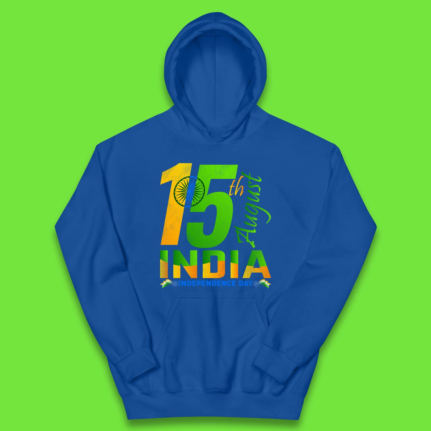 15th August India Independence Day Patriotic Indian Flag Indian Pride Kids Hoodie