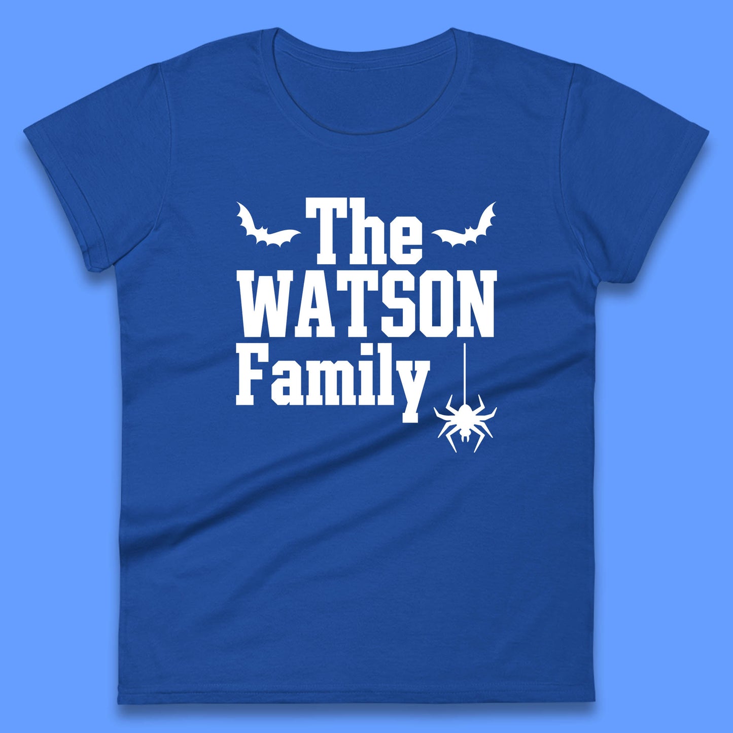 Personalised Halloween Family Your Name Horror Scary Spooky Matching Costume Womens Tee Top