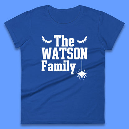 Personalised Halloween Family Your Name Horror Scary Spooky Matching Costume Womens Tee Top