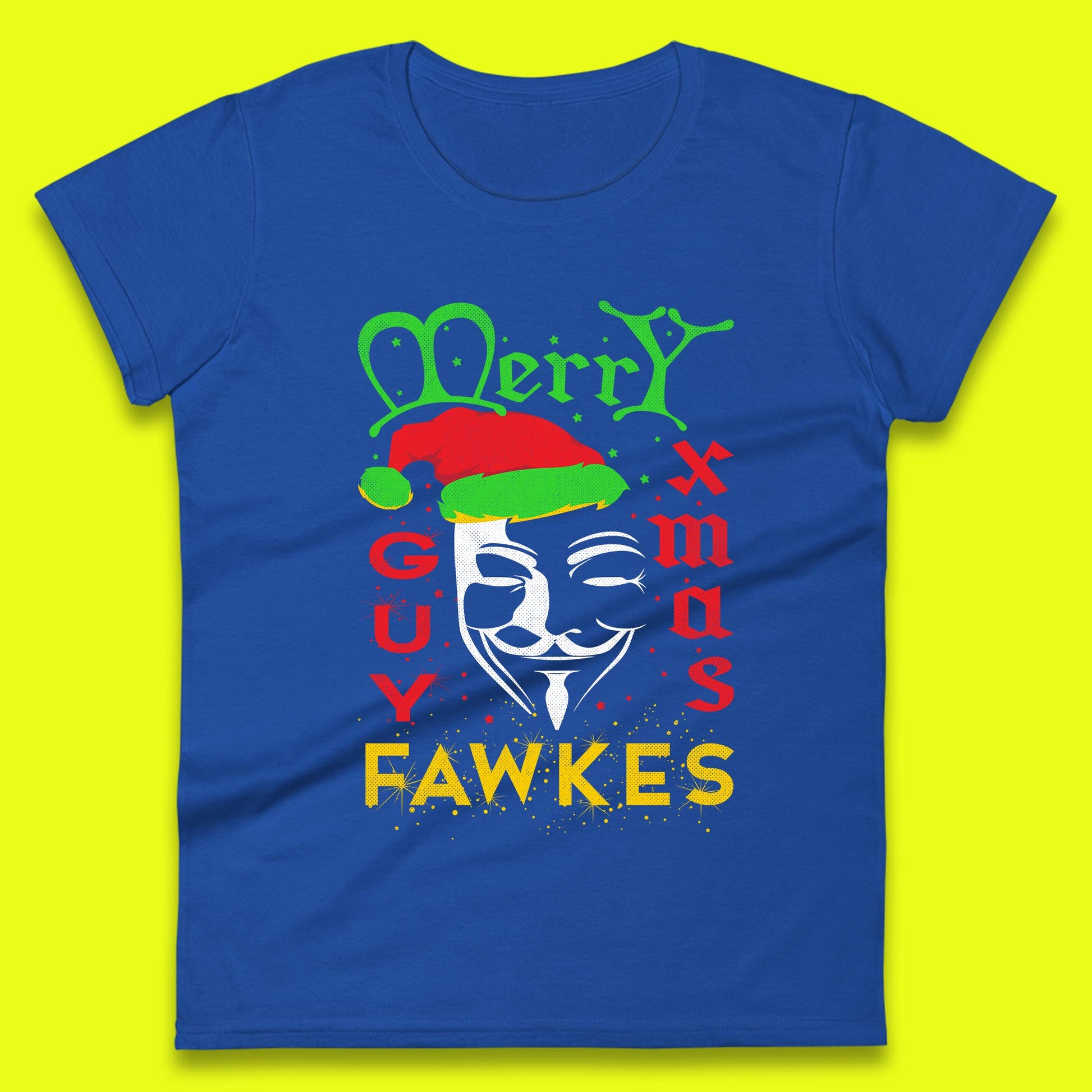 anonymous mask christmas womens top
