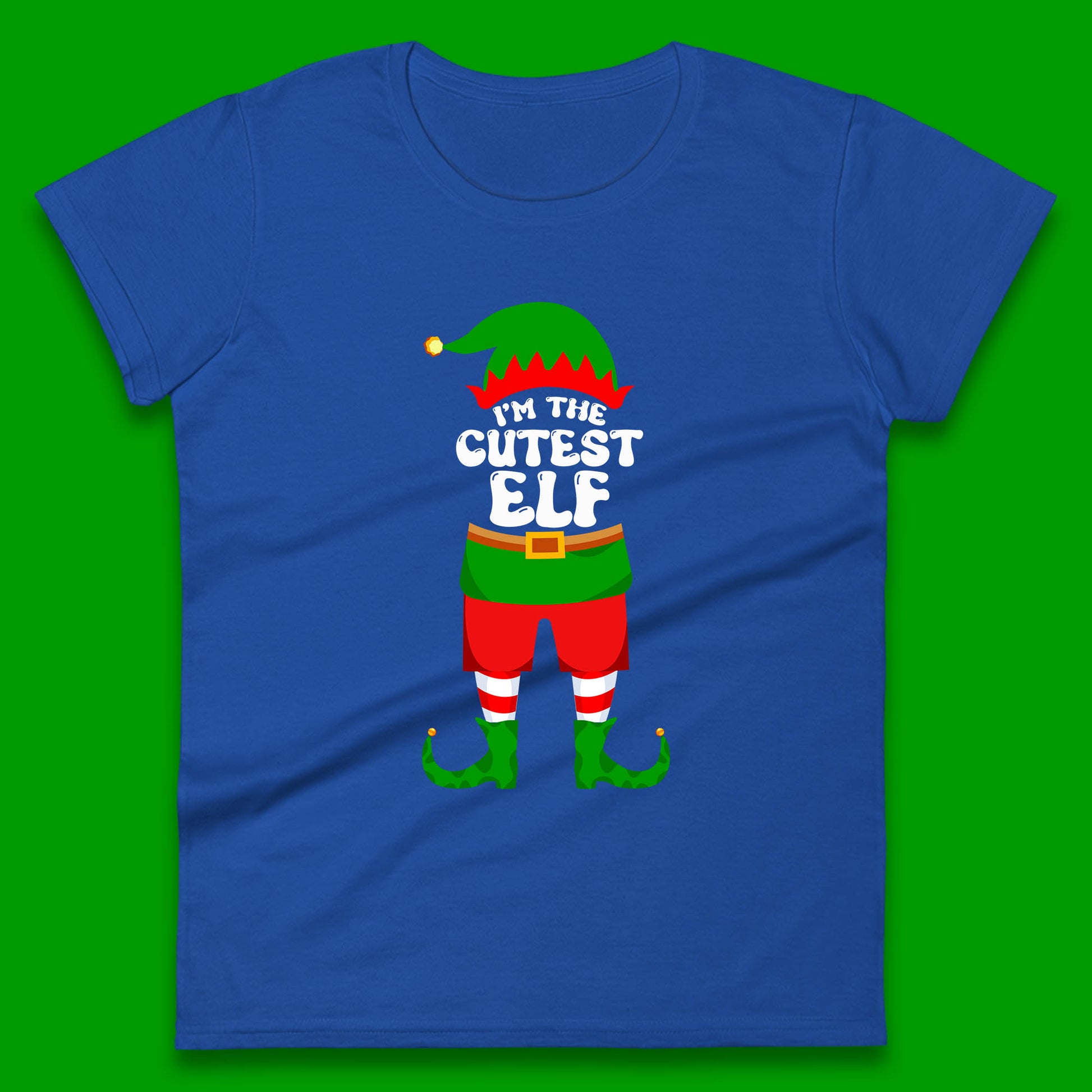 im the cutest elf christmas womens t shirt