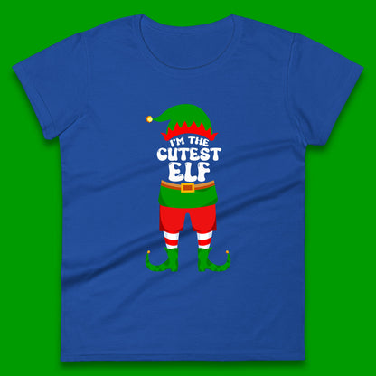 im the cutest elf christmas womens t shirt