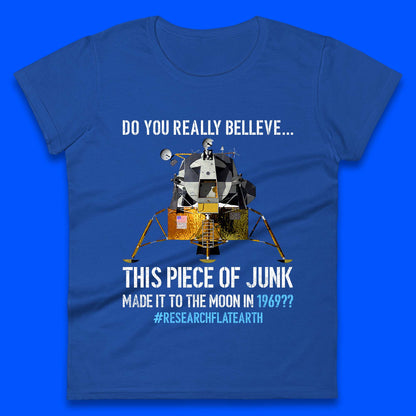 Research Flat Earth Womens T-Shirt