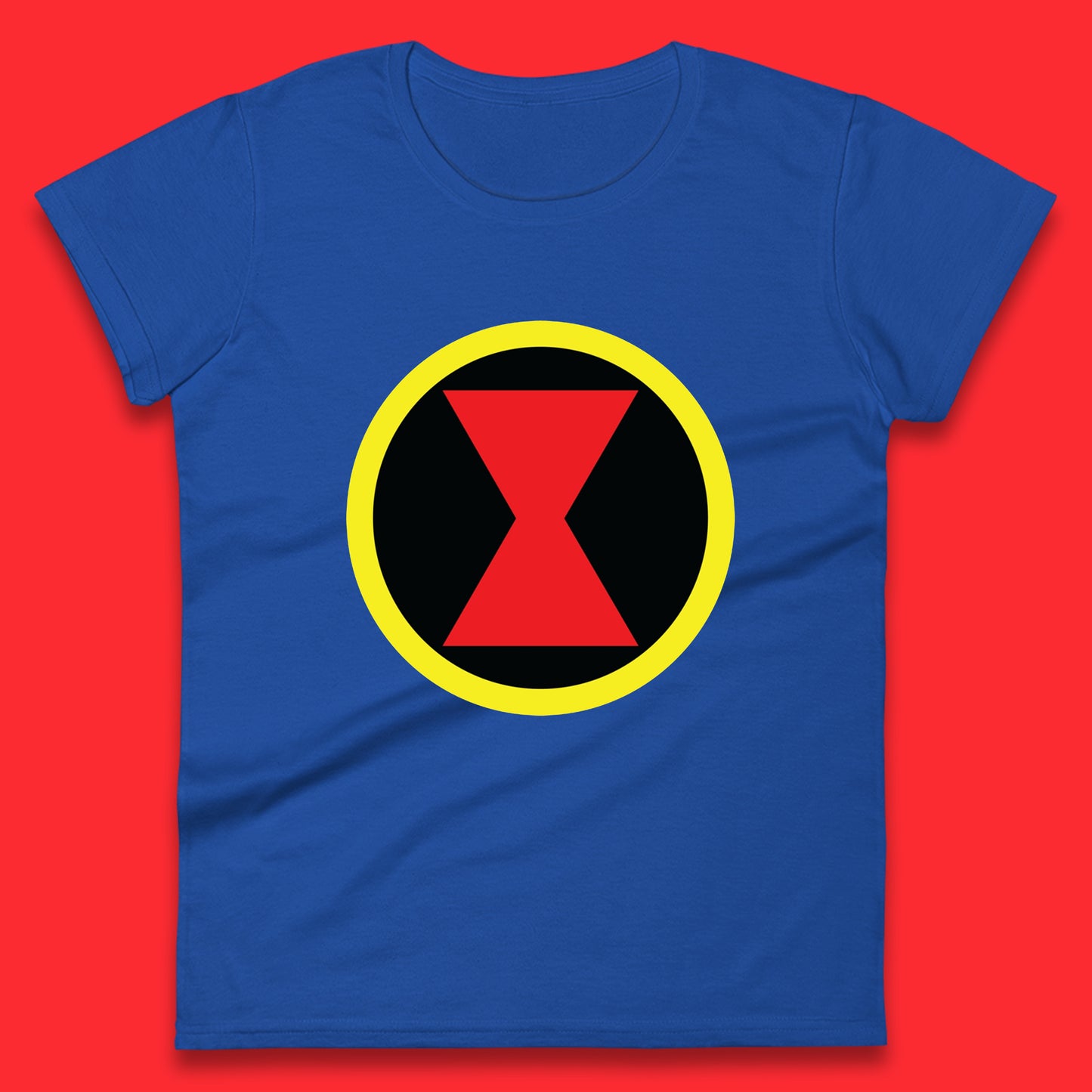 Black Widow Diy Black Symbol Logo Marvel Avengers Superhero Marvel Comics Gift for Marvel Fan Womens Tee Top