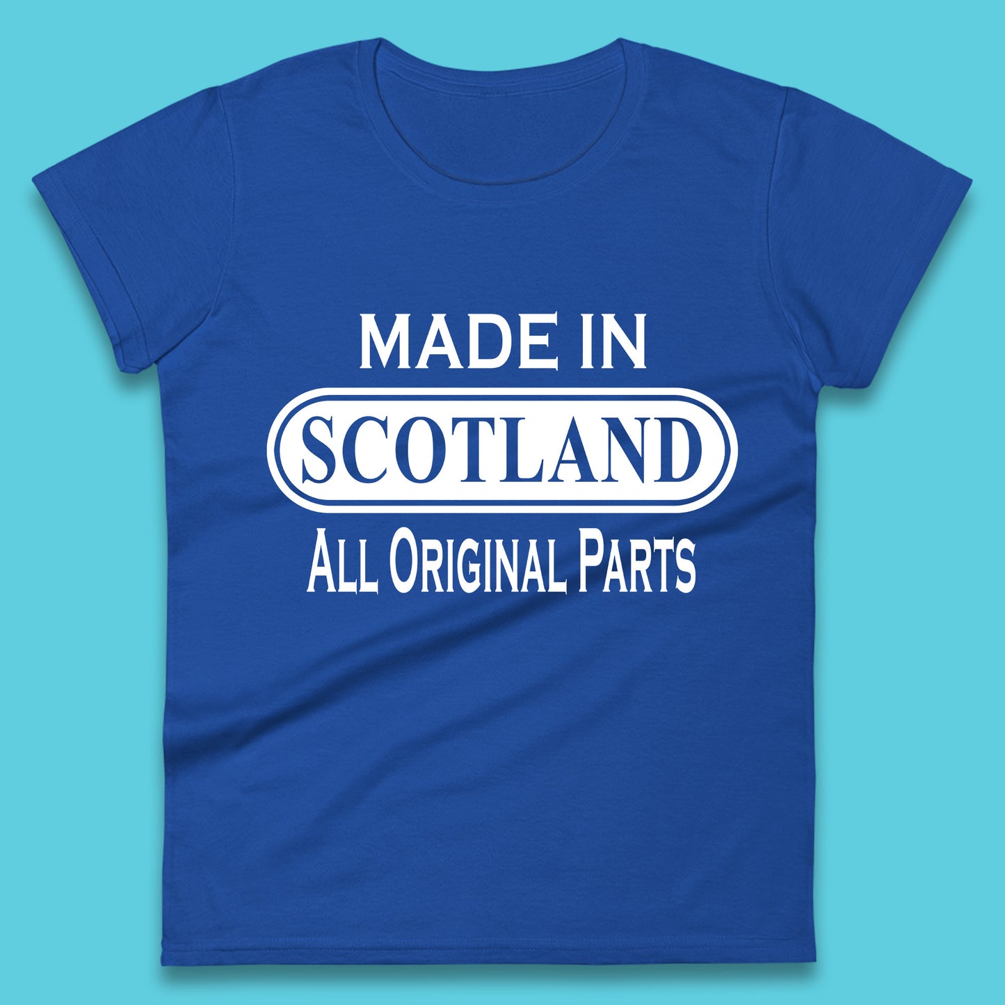 Made In Scotland All Original Parts Vintage Retro Birthday Country In United Kingdom UK Constituent Country Gift Womens Tee Top