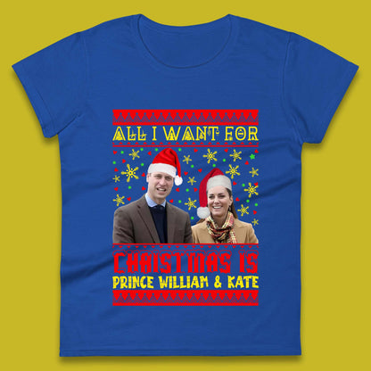 Prince William & Kate Christmas Womens T-Shirt
