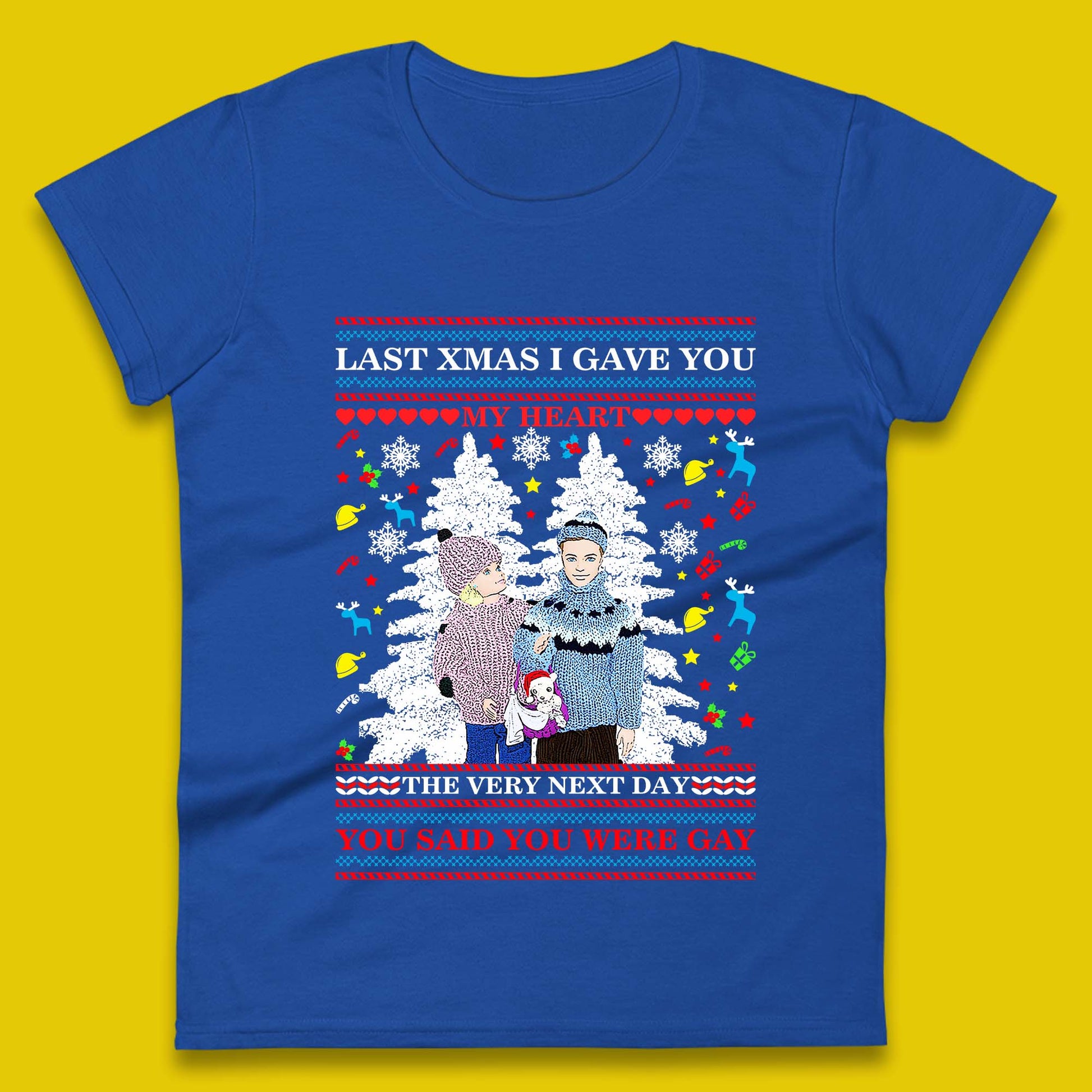 gay christmas womens t shirt