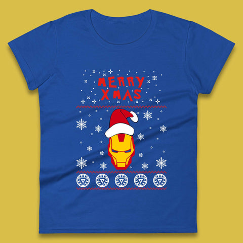 Merry Xmas Ironman Womens T-Shirt
