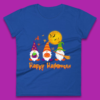 Happy Halloween Gnomies Spooky Witch Gnomes Scary Gnome Lover Womens Tee Top