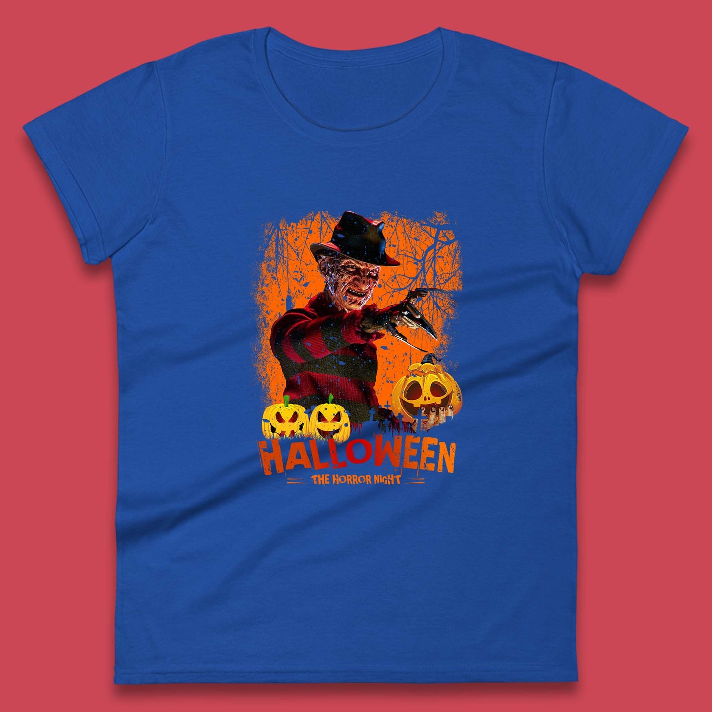 Halloween The Horror Night Freddy Krueger Horror Movie Character Serial Killer Womens Tee Top