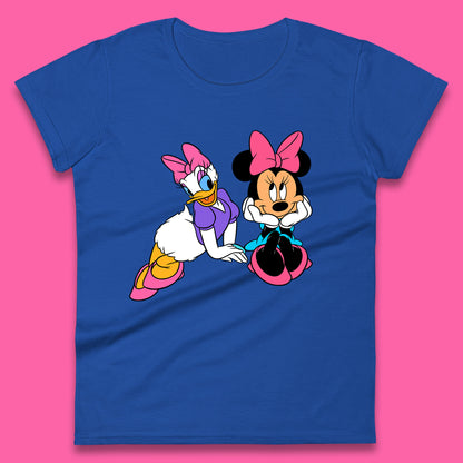 Cute Disney Minnie Mouse and Daffy Duck Best Friends Magic Kingdom Holiday Disney Best Friends Cartoon Character Disneyland Vacation Trip Womens Tee Top
