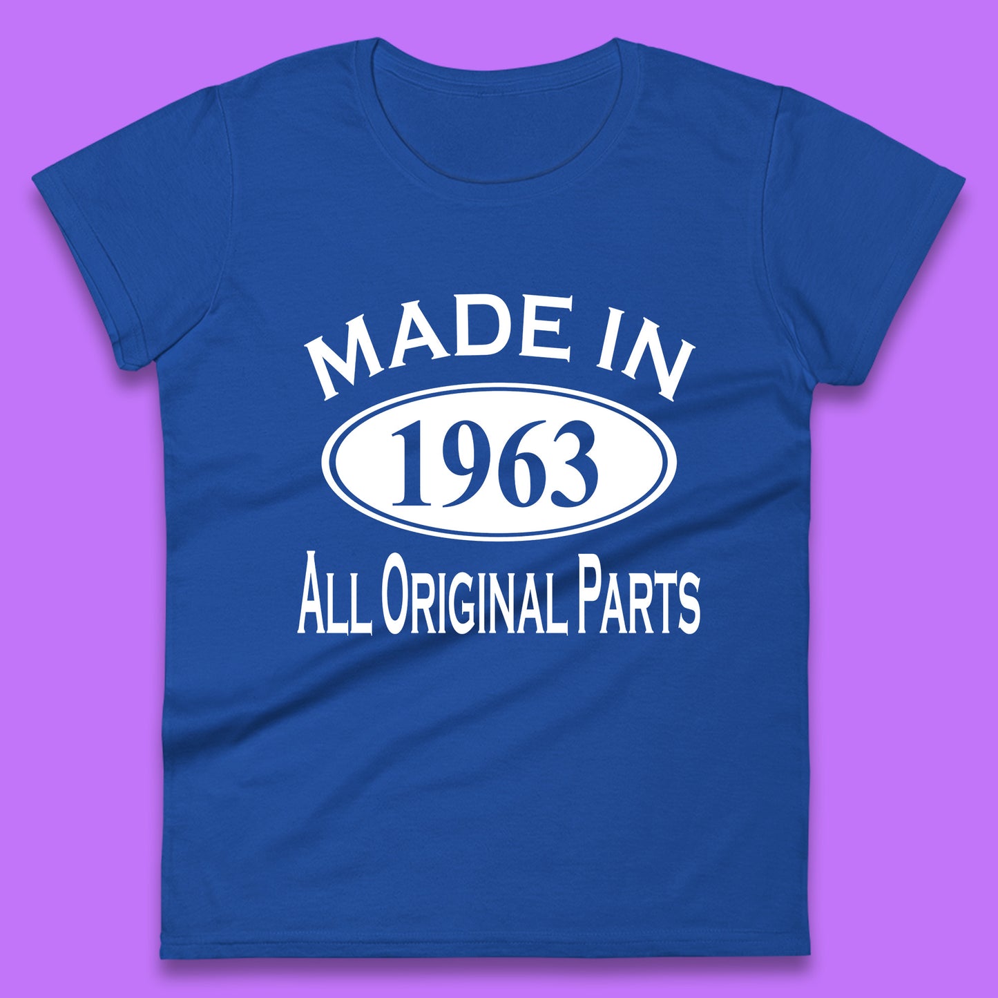Made In 1963 All Original Parts Vintage Retro 60th Birthday Funny 60 Years Old Birthday Gift Womens Tee Top