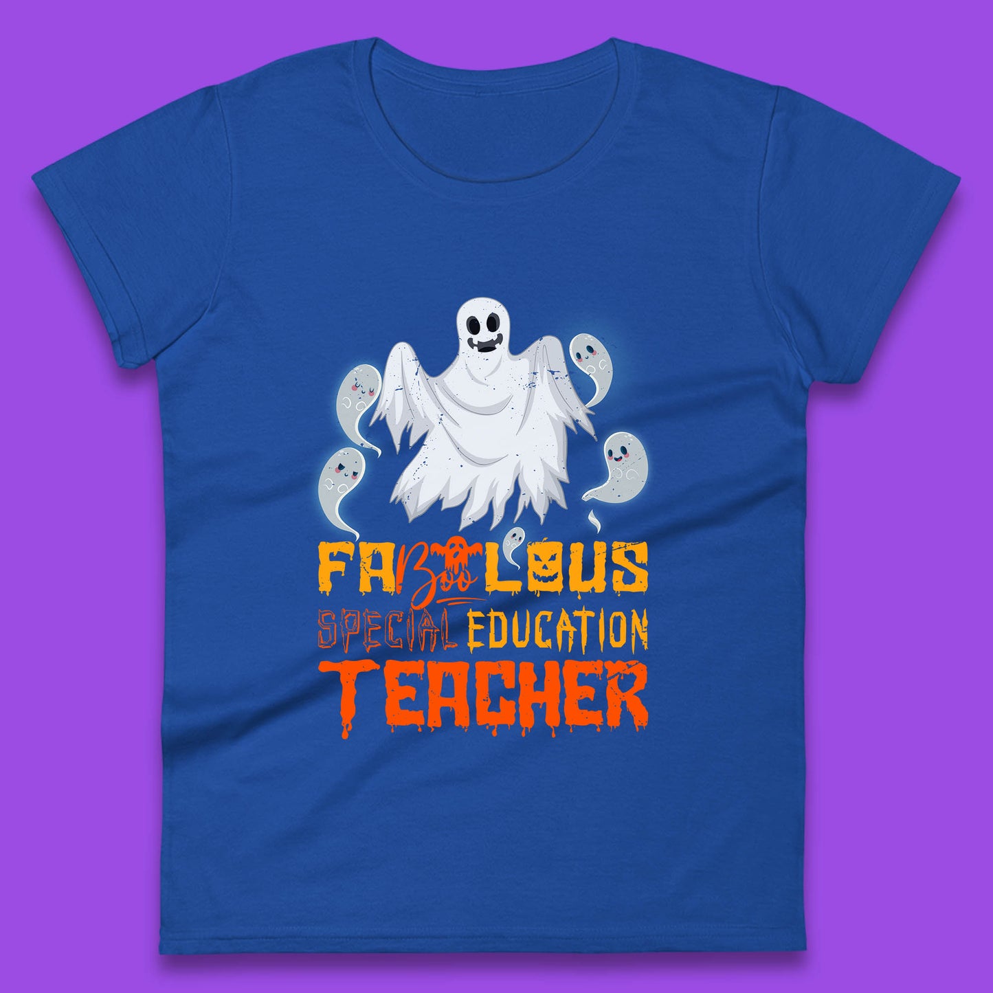 Fabolous Special Education Teacher Halloween Fabulous Spooky Ghost Teacher Womens Tee Top