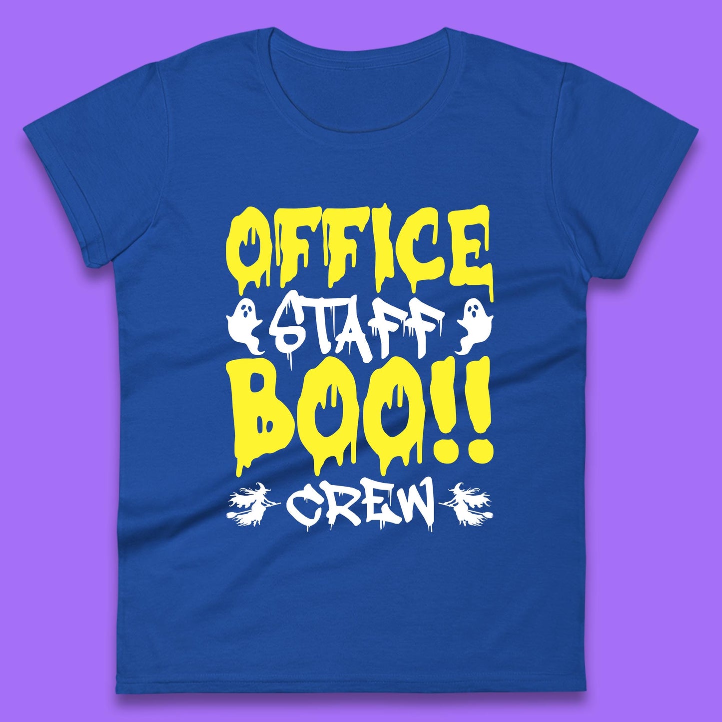 Office Staff Boo Crew Halloween Office Squad Boo Ghost Office Crew Womens Tee Top