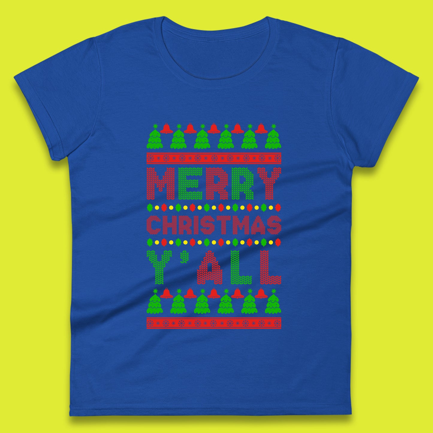 merry christmas y'all womens t-shirt