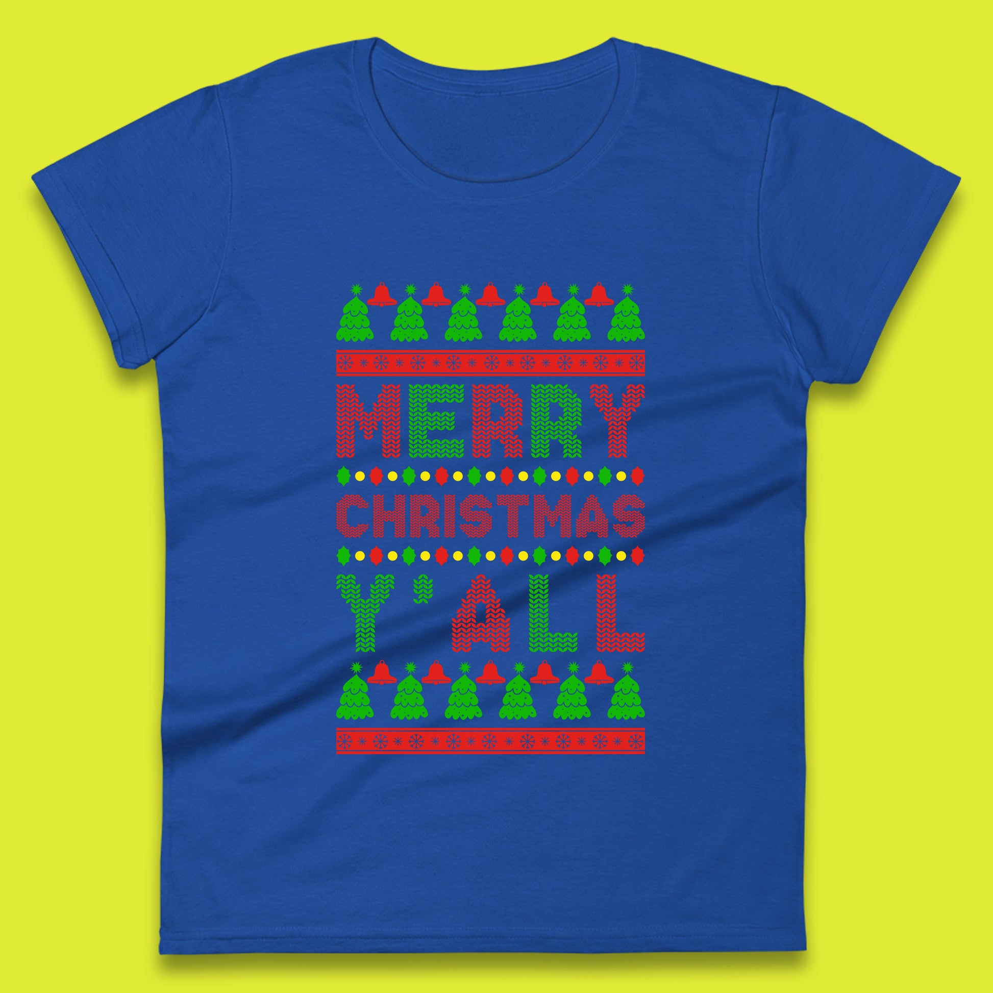 merry christmas y'all womens t-shirt