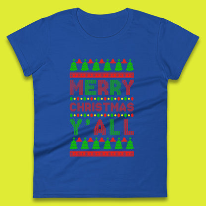 merry christmas y'all womens t-shirt