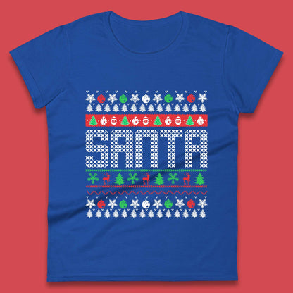 christmas santa claus womens t shirt