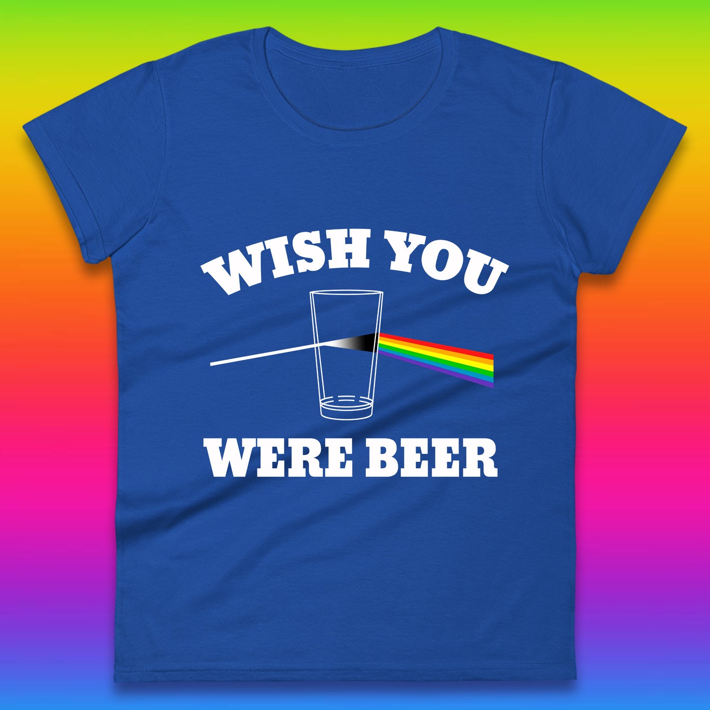 Wish You Were Beer Pink Floyd Beer Parody Song Funny Beer Alcohol Drinking Lovers Womens Tee Top