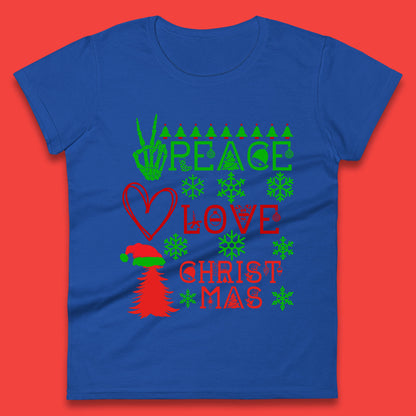 peace love christmas t shirt