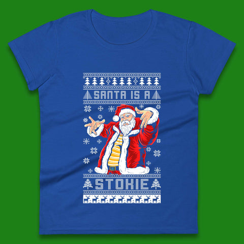 Santa is A Stokie Christmas Womens T-Shirt