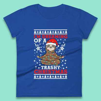 sloth christmas womens t shirt