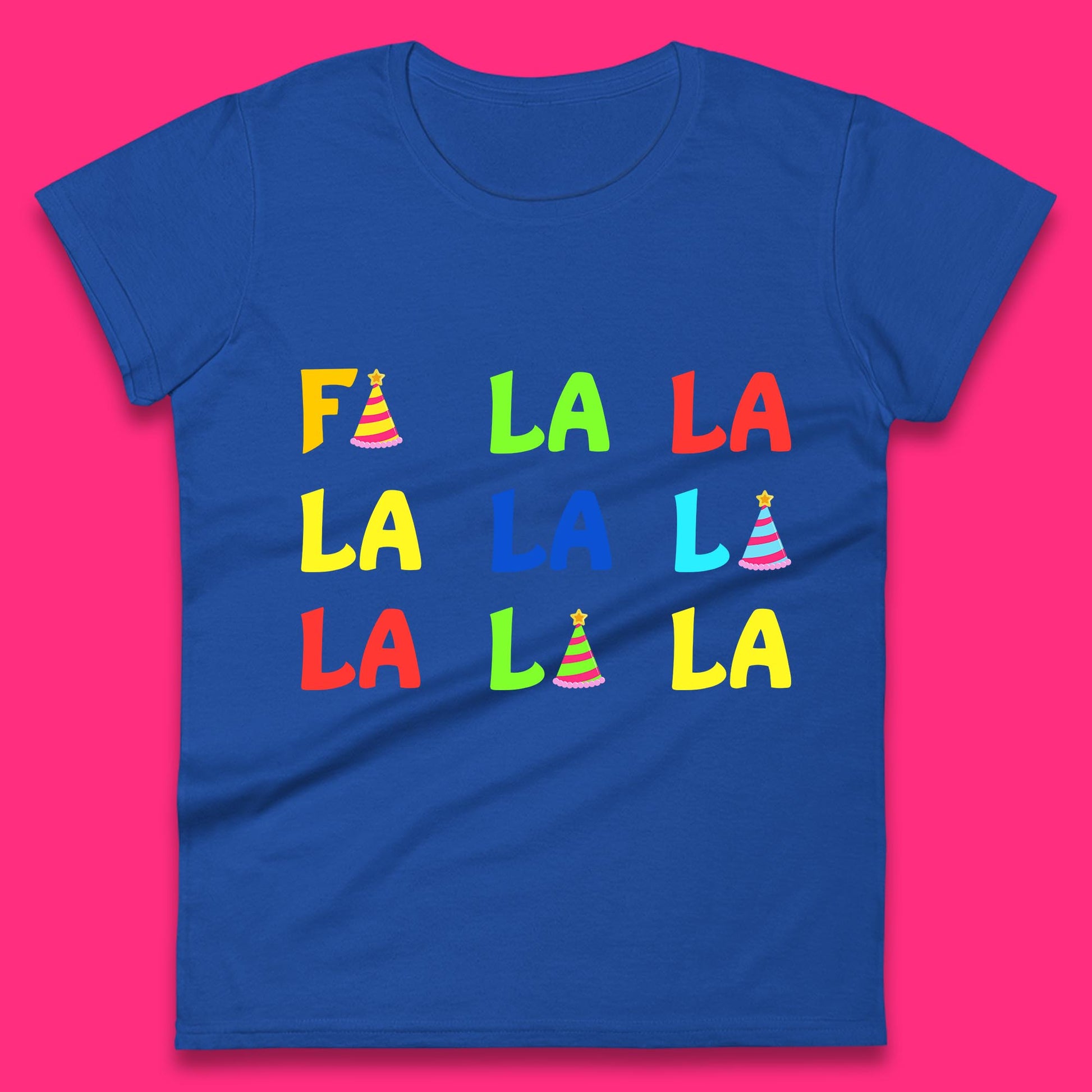 fa la la la christmas song womens t-shirt
