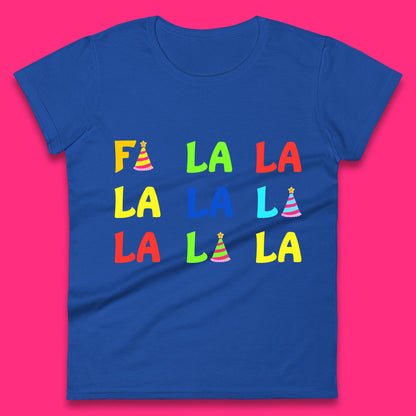 fa la la la christmas song womens t-shirt