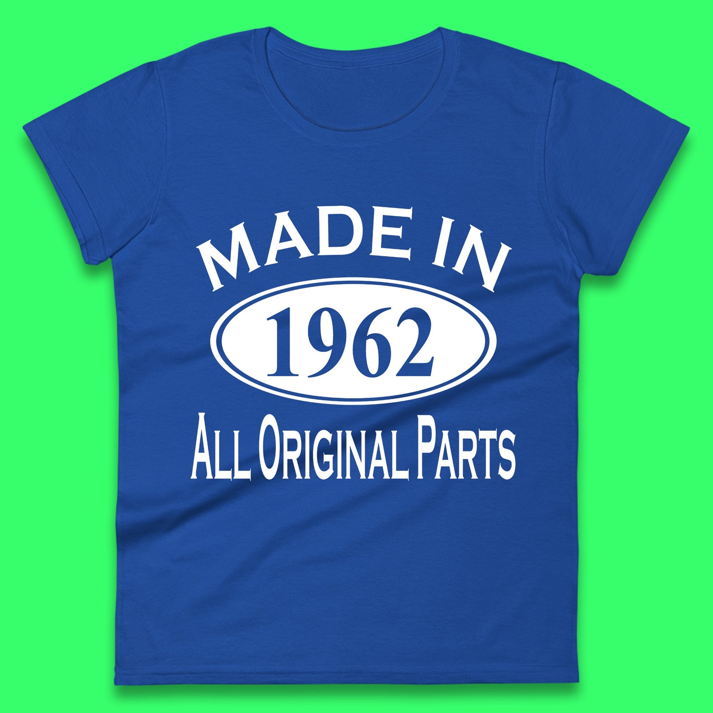 Made In 1962 All Original Parts Vintage Retro 61st Birthday Funny 61 Years Old Birthday Gift Womens Tee Top