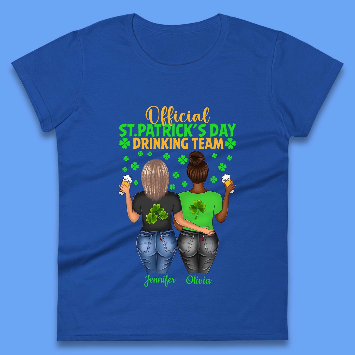 Personalised St. Patrick's Day Drinking Team Womens T-Shirt