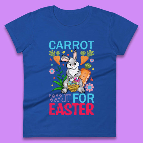 Carrot Wait For Easter Womens T-Shirt