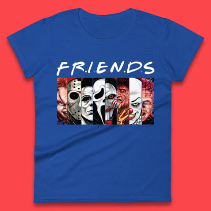 Halloween Friends Horror Movie Characters Killers Scary Friends Womens Tee Top