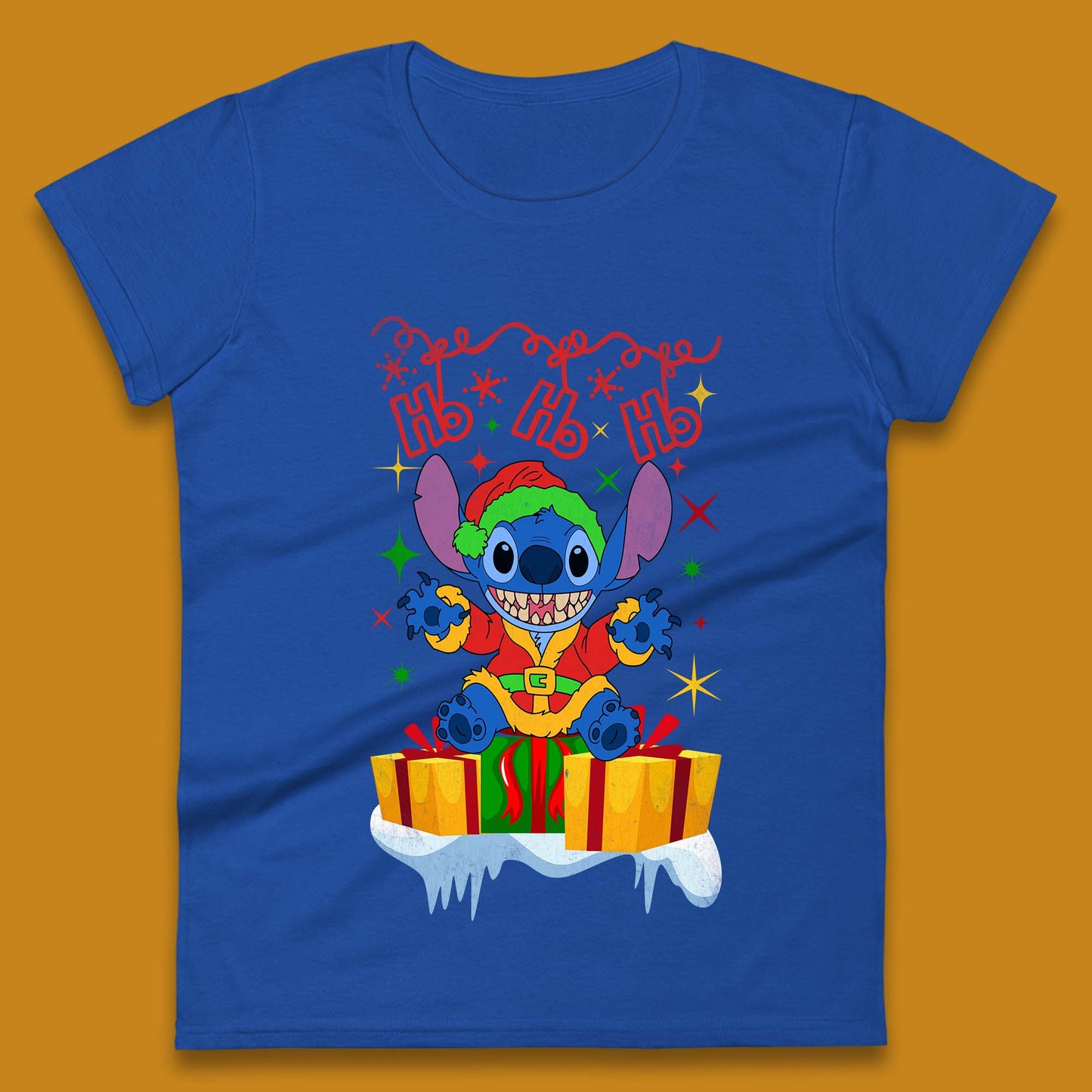 Elf Stitch Christmas Womens T-Shirt