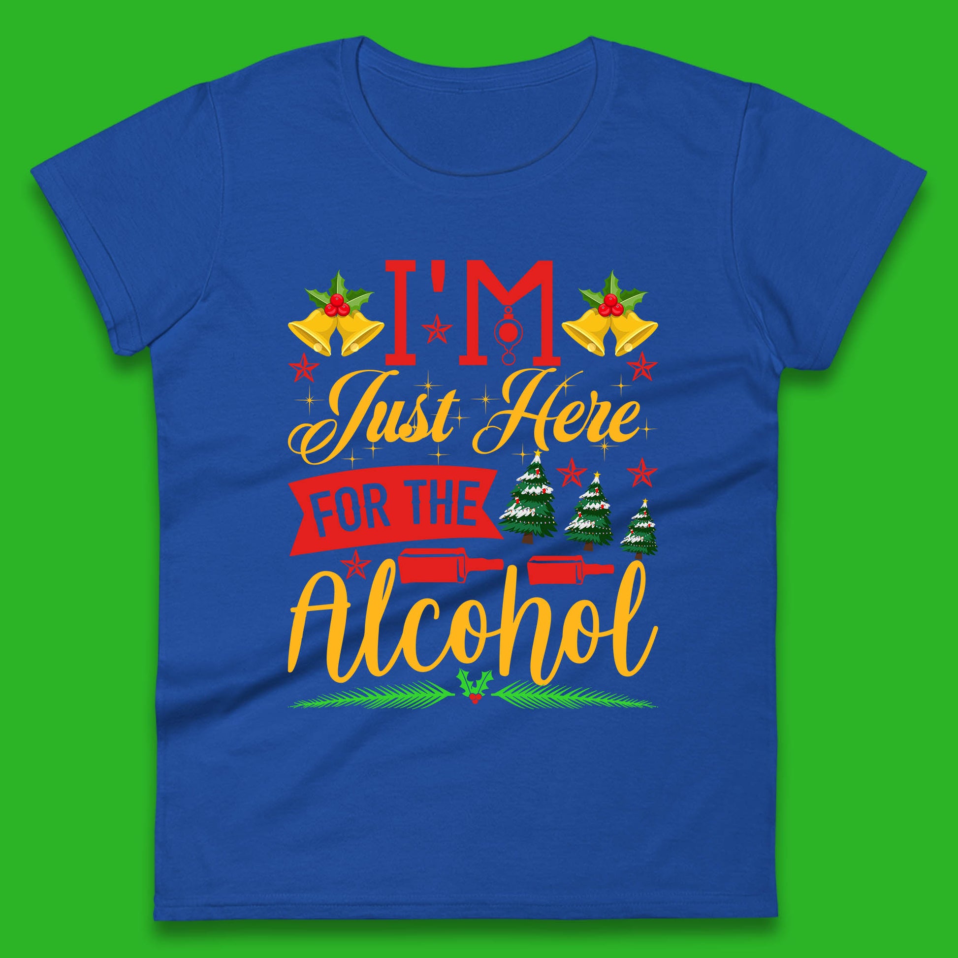 christmas drinking party womens t shirt