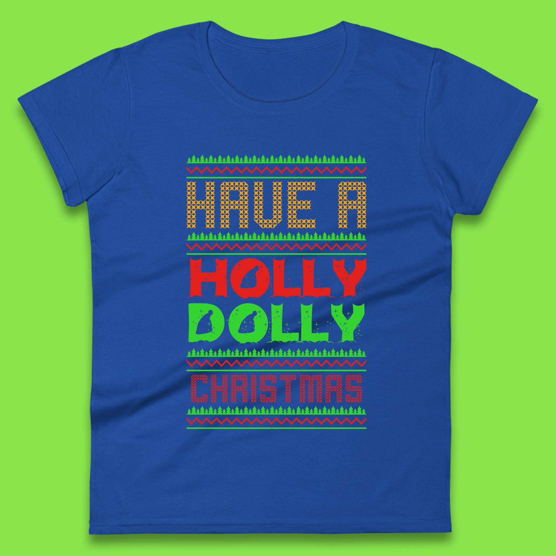 holly dolly christmas womens top