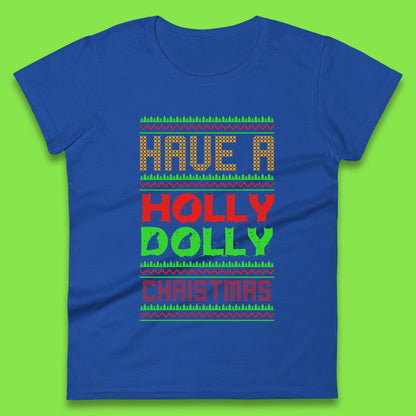 holly dolly christmas womens top