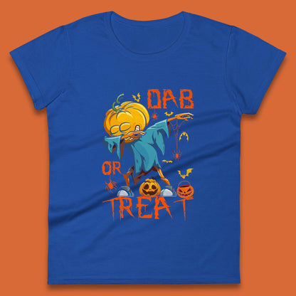 Dab Or Treat Scarecrow Dabs Halloween Dabbing Dance Horror Scary Womens Tee Top