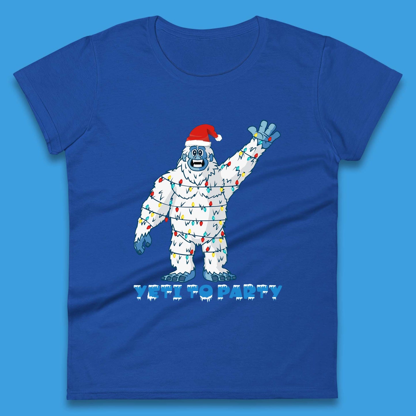 Yeti To Party Christmas Womens T-Shirt