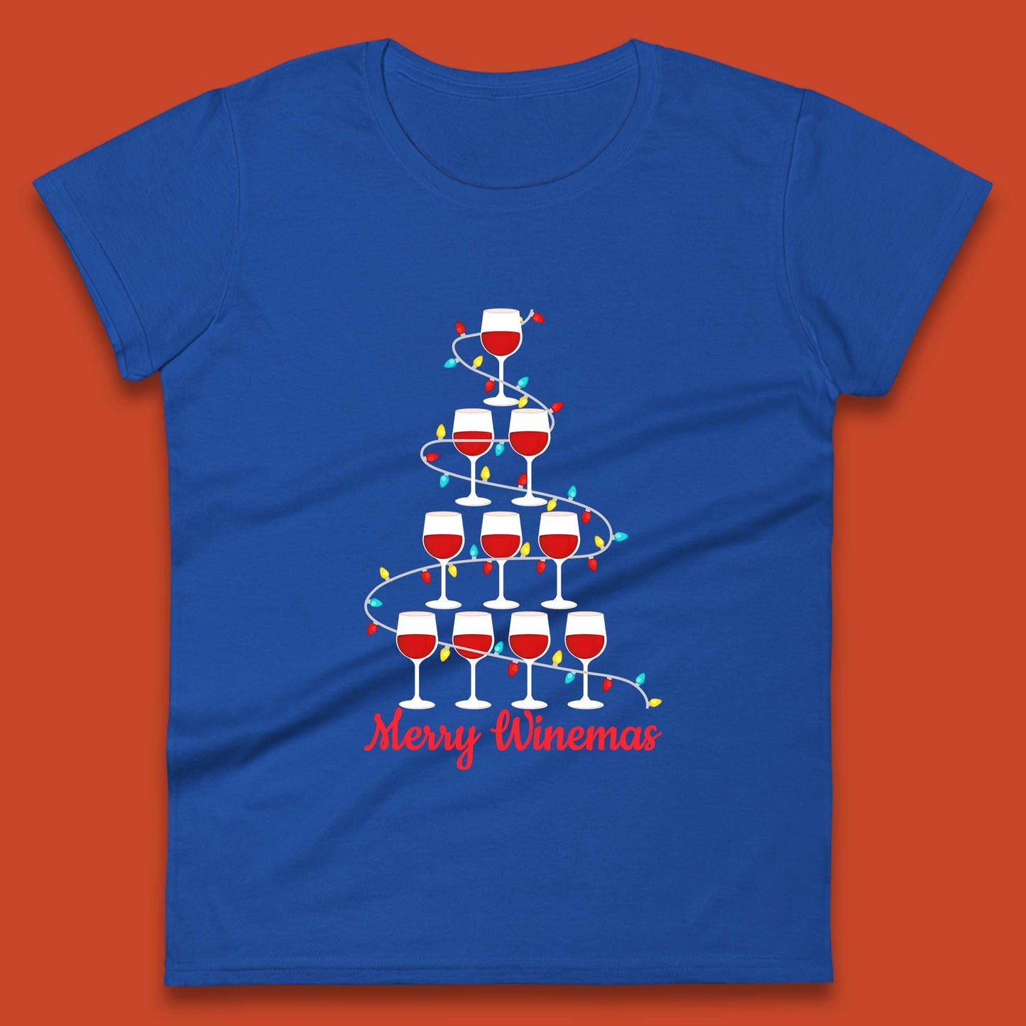 Merry Winemas Christmas Womens T-Shirt