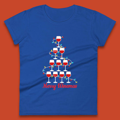 Merry Winemas Christmas Womens T-Shirt