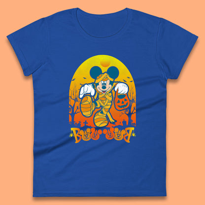Disney Halloween Boo Mummy Mickey Mouse Horror Scary Disneyland Trip Womens Tee Top