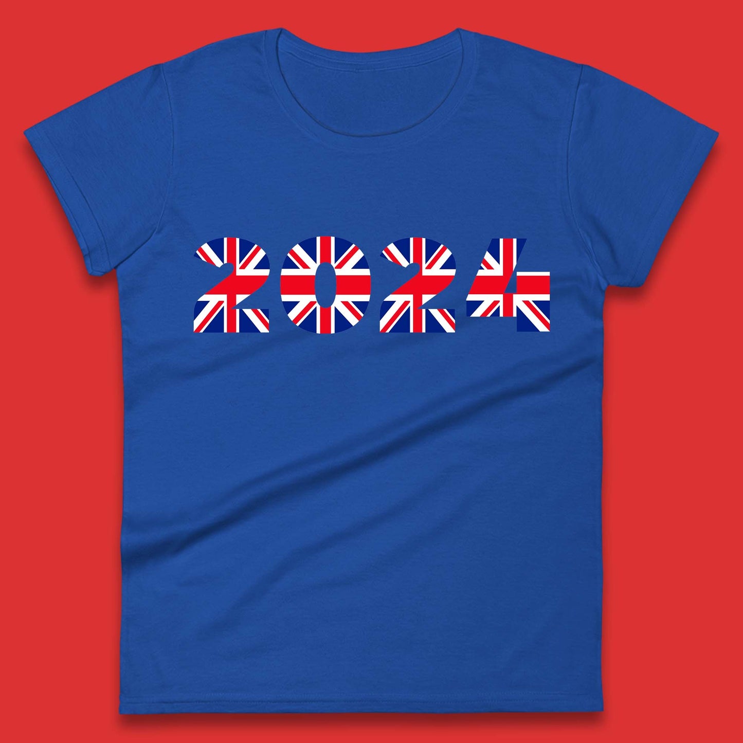 New Year 2024 UK Flag Womens T-Shirt