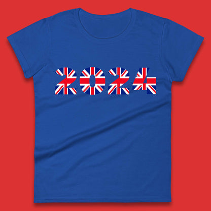 New Year 2024 UK Flag Womens T-Shirt