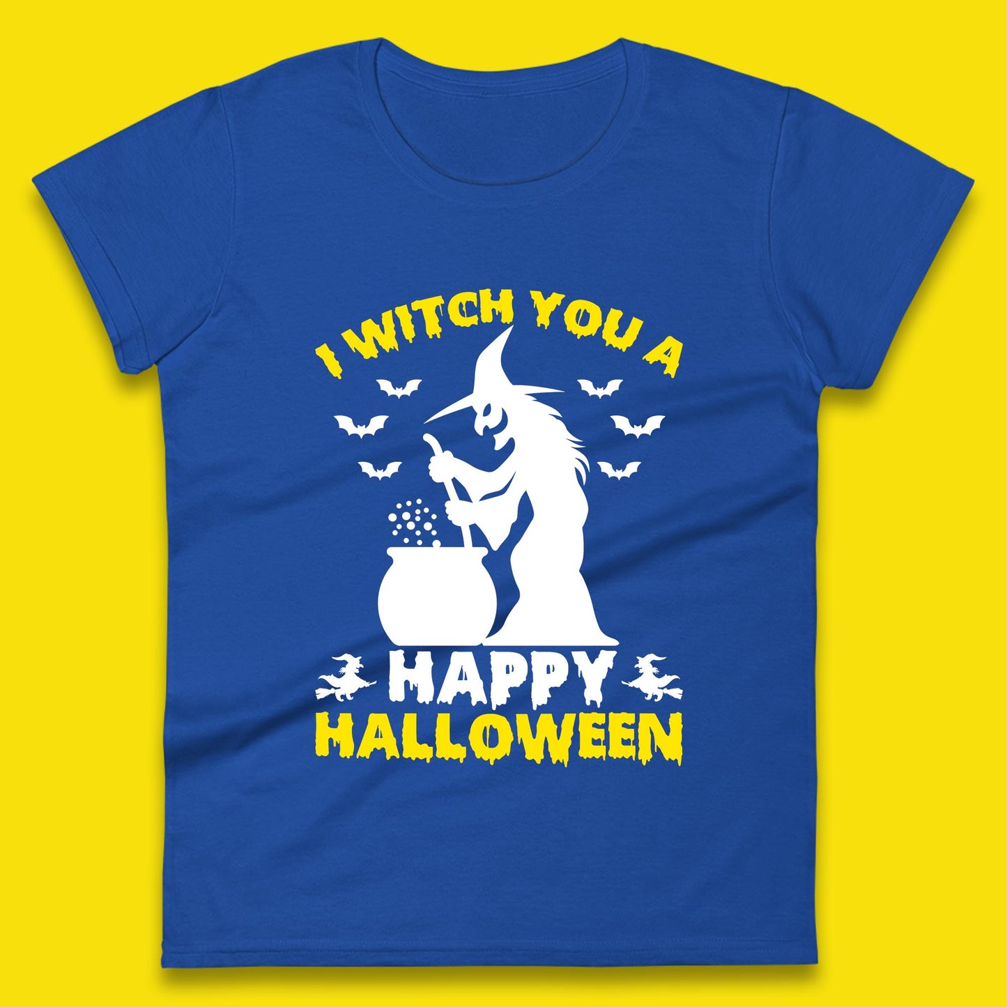I Witch You A Happy Halloween Cauldron Potion Witch Horror Scary Spooky Season Womens Tee Top