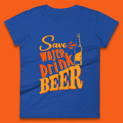 Save Water Drink Beer Halloween Horror Scary Beer Drinking Party Womens Tee Top
